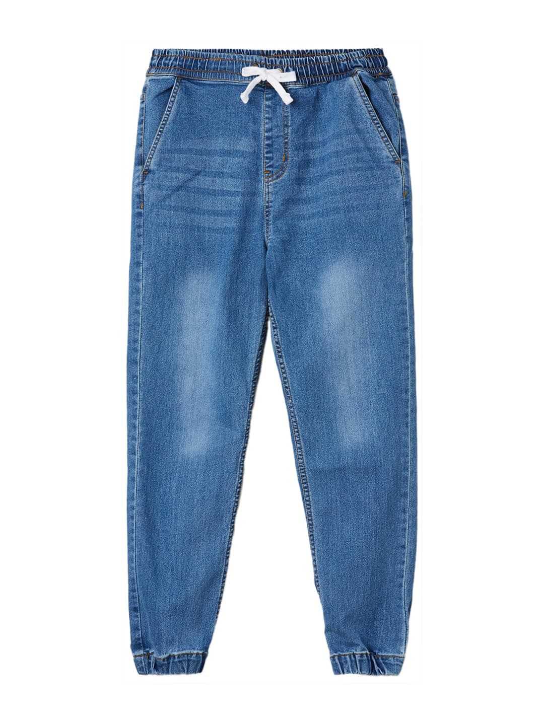 Boys Washed Jogger Jeans, Blue, 10-12 Y
