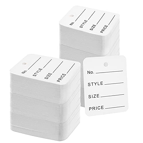 Price Tags, Clothes Size Tags Coupon Tags 2400 Pcs Making Tag White Store Tags Clothing Tags, 1.77 X 1.38 Inches