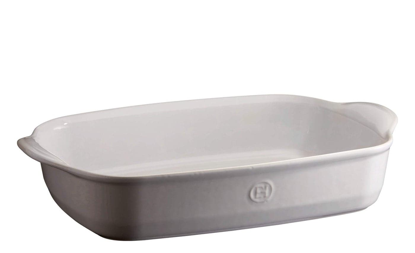Emile Henry France Ovenware Ultime Rectangular Baking Dish, 16.5 x 10.6, Flour White