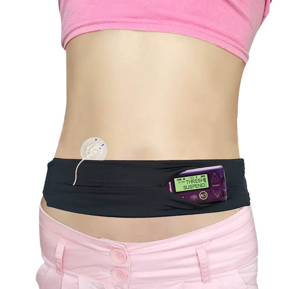 Hola Health Kids Diabetic Belt T1D Children Insulin Pump Holder Type 1 Diabetes Adjustable Waist Band Medical Devices Accessories for EpiPens Girls Boys