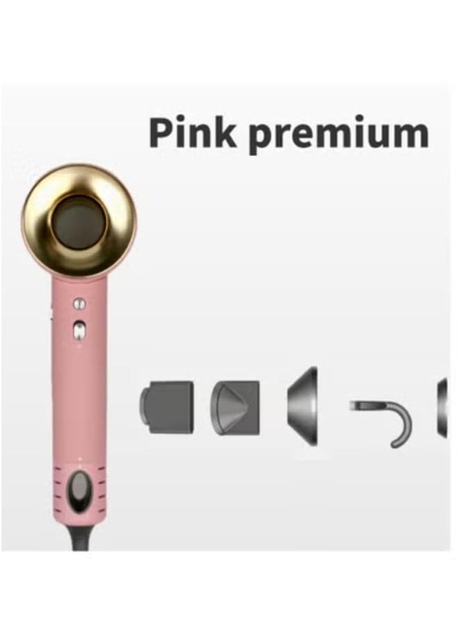 High-speed Hair Dryer 1600W High-power Brushless Motor Multi-Munction Professional High-speed Hair Dryer Pink 5 heads