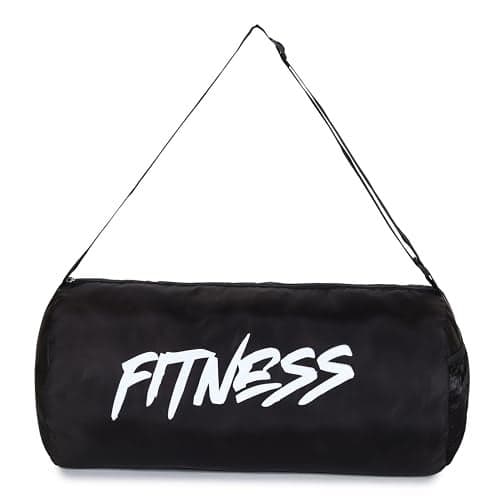 MY FAV Basic Duffle Polyester Bag for Men & Women | Gym Bag | Unisex Gym Bag | Adjustable Shoulder Strap | Side Mesh Pocket | Gym Duffle Bag | Capacity – 21 litres (Black)