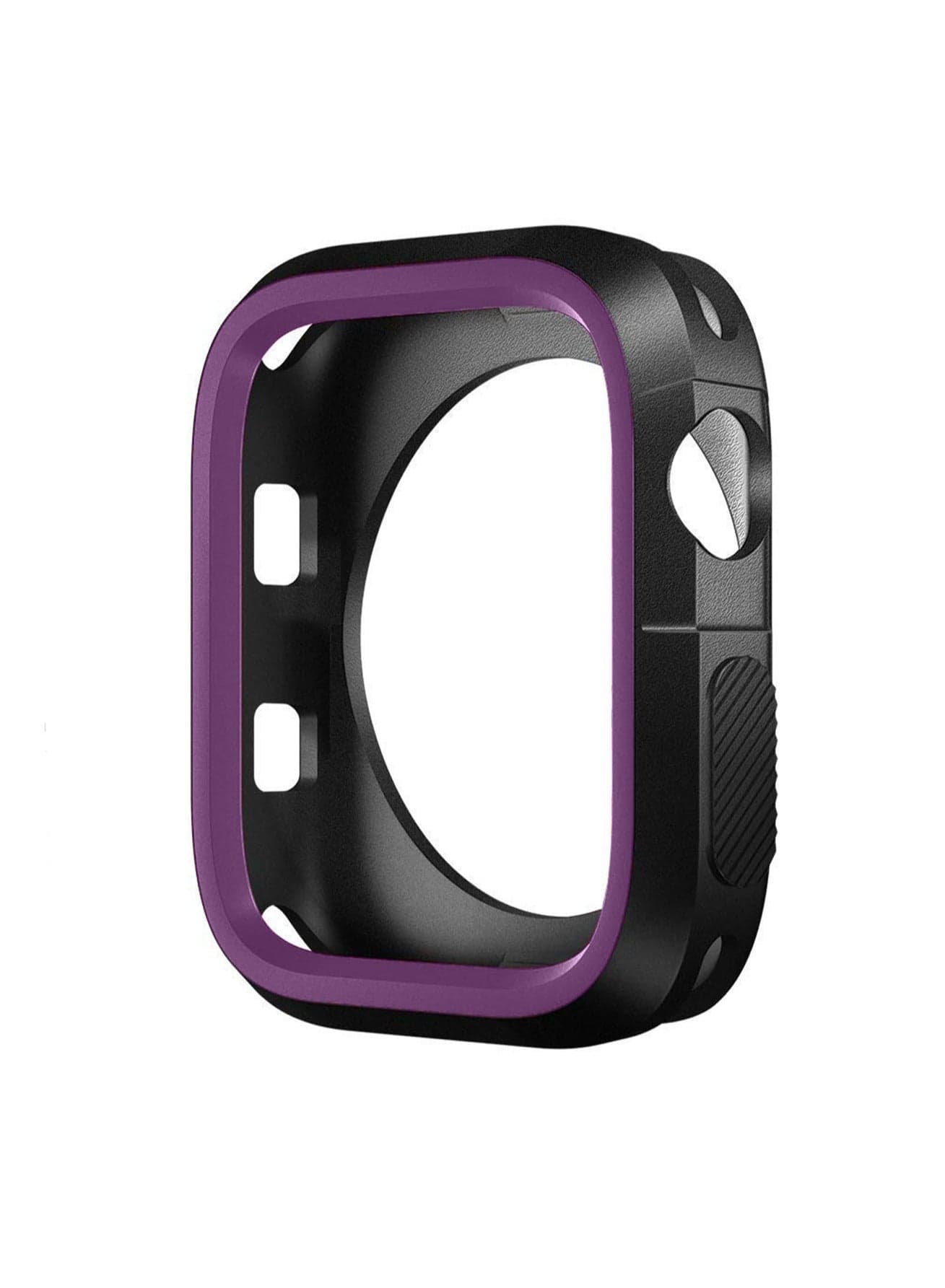Black + Purple 40mm Suitable For Apple Watch Ultra Two-Color Silicone Protective Cover, Anti-Fall