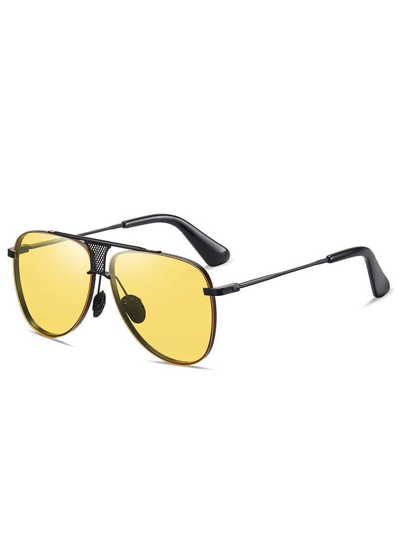 High quality magnesium frame polarized sunglasses stylish metal color changing lenses men's driving night vision eyewear