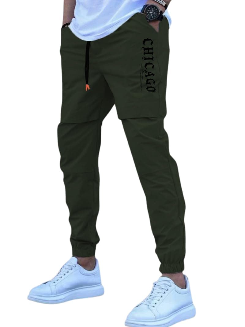 TAGDO Men's Casual Drawstring Joggers, Fashionable Workwear Style (Track-Pant-2035-Olive-34)