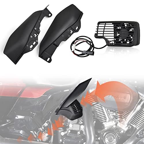 VEISUTOR CoolFlow Fan for Road Glide, Oil Cooler Fan with Heat Shield for Harley Touring CVO Road Glide Limited Tri Glide CVO Ultra Limited Electra Glide Ultra Classic 2017-2024