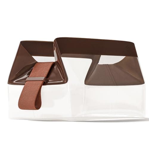 Cadence Parcel - Clear Kit with Magnetic Closure - Durable and Leak-Resistant Travel Toiletry Kit - TSA-Compliant & Modular Design - Hygiene Bag for Travel Essentials - 1 Qt - Chestnut