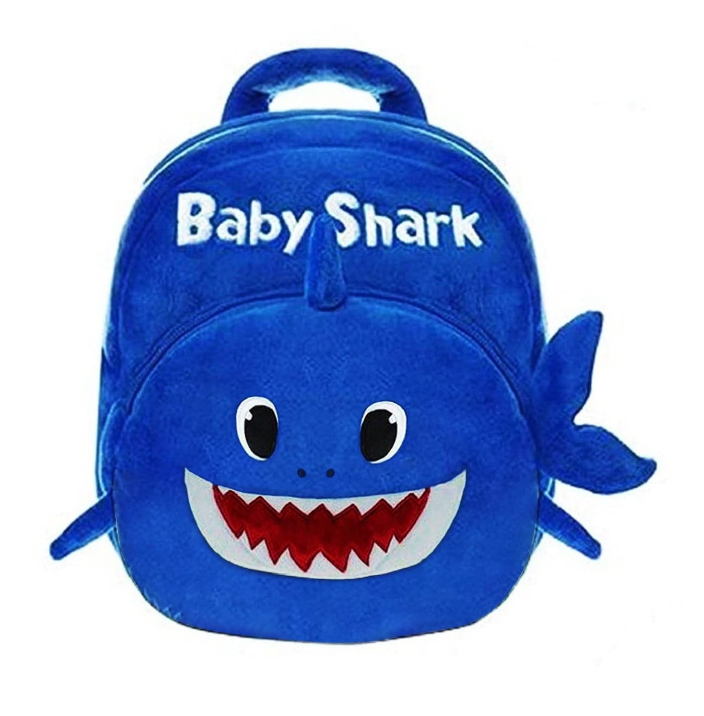 Frantic Blue Baby Shark Kids Soft Cartoon Animal Travelling School Bag Soft Plush Standard 2 Compartment Backpack Boys Girls For 2 To 5 Years Boys/Girls Nursery, Preschool, Picnic Standard,10 Litres