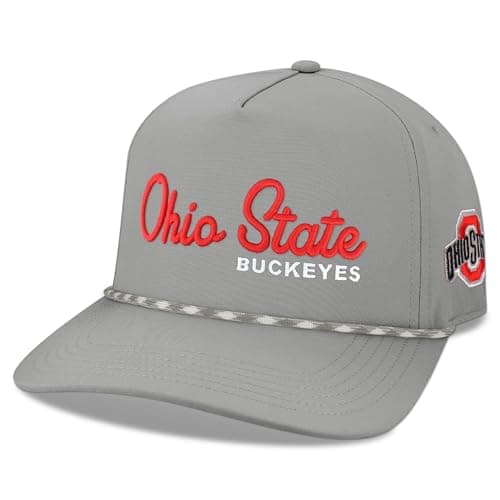 Legacy NCAA Officially Licensed Rope Hat Ohio State Buckeyes Lightweight Cap for Men Women Caddy Adjustable Caddy GreyGrey White Rope One Size Fits Most Snapback Closure