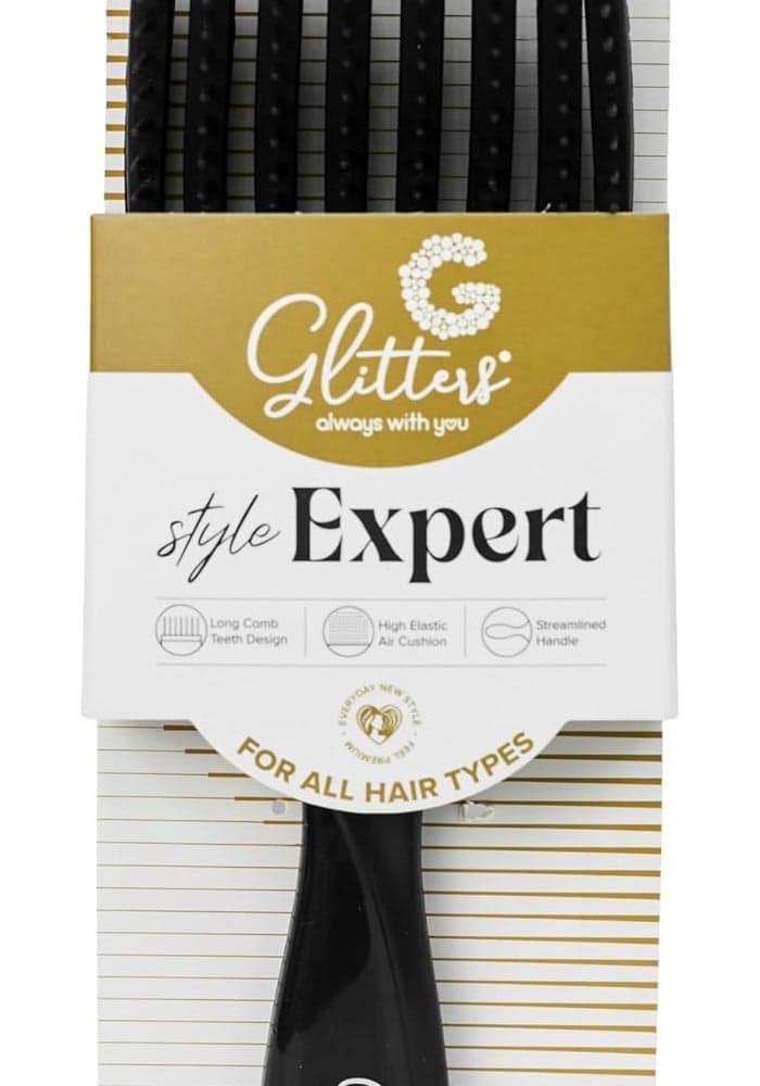 Glitters AuraFlow Detangling Hairbrush - Vent Brush for Fast Drying & Easy Styling