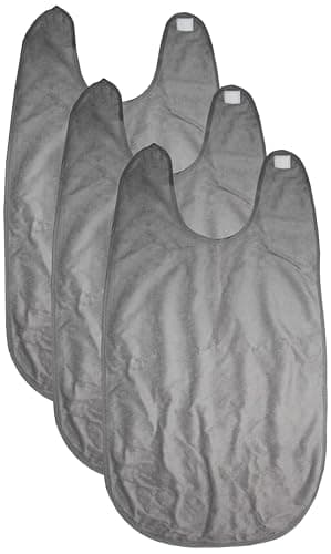 Rehabilitation Advantage Vinyl Clothing Protector Bib Gray Large