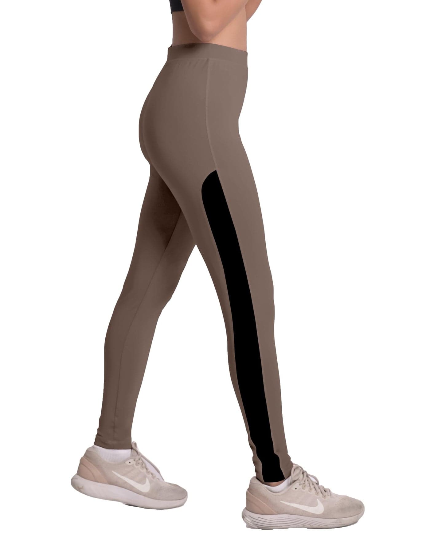Mehrang Women's Stretch Fit Yoga Pants, Track Pants Stretchable Gym Legging Tights (in, Alpha, Large, Regular, MUD), High Rise