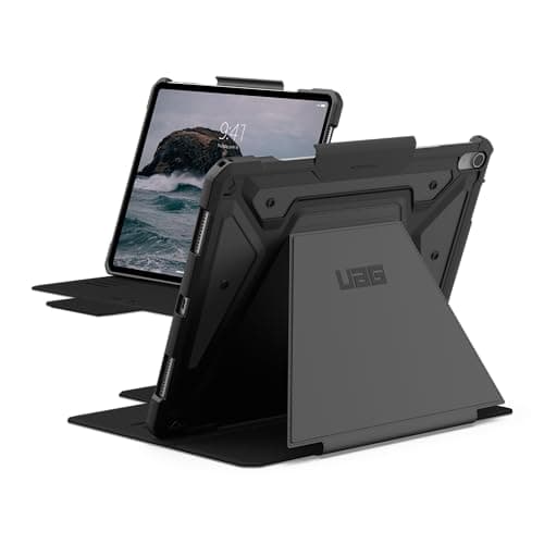 Urban Armor Gear UAG Metropolis SE Rugged Protection Case/Cover Designed for iPad Air 13" (M2 / M3 / M4) (A2898, A2899, A2900, A3268, A3269) with Adjustable Stand and Pencil Holder - Black