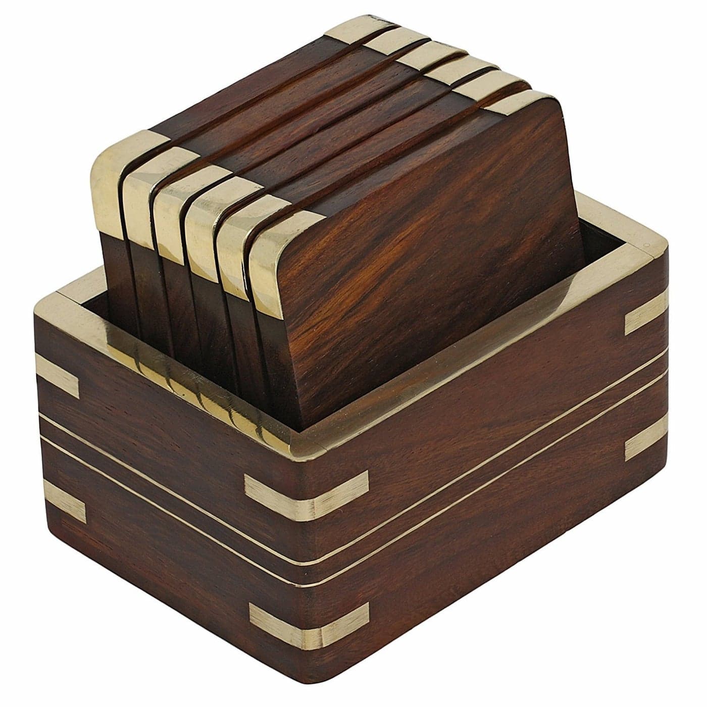 ITOS365 Wooden Drink Coasters Wood Table Coaster Set of 6 for Tea Cups Coffee Mugs Beer Cans Bar Tumblers and Water Glasses