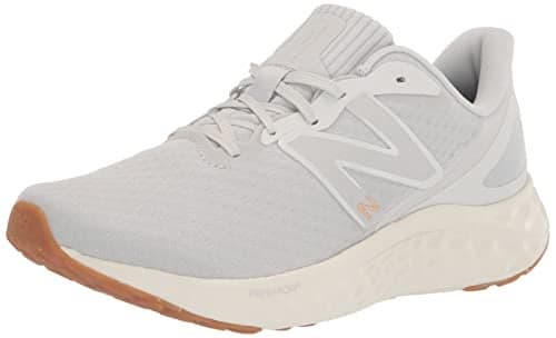 New Balance Women's Fresh Foam Arishi V4 Running Shoe, Summer Fog/Nimbus Cloud/Light Gold Metallic, 10 Wide