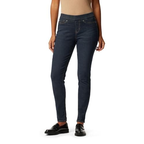 Levi Strauss Signature Gold Women's Totally Shaping Pull-on Skinny Jeans Mid-Rise Stretch Denim (Available in Plus Size), Stormy Sky, 12 Short