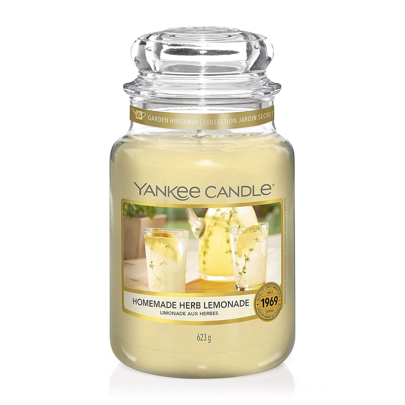 YANKEE CANDLE Original Large Jar Homemade Herb Lemonade Scented Candle