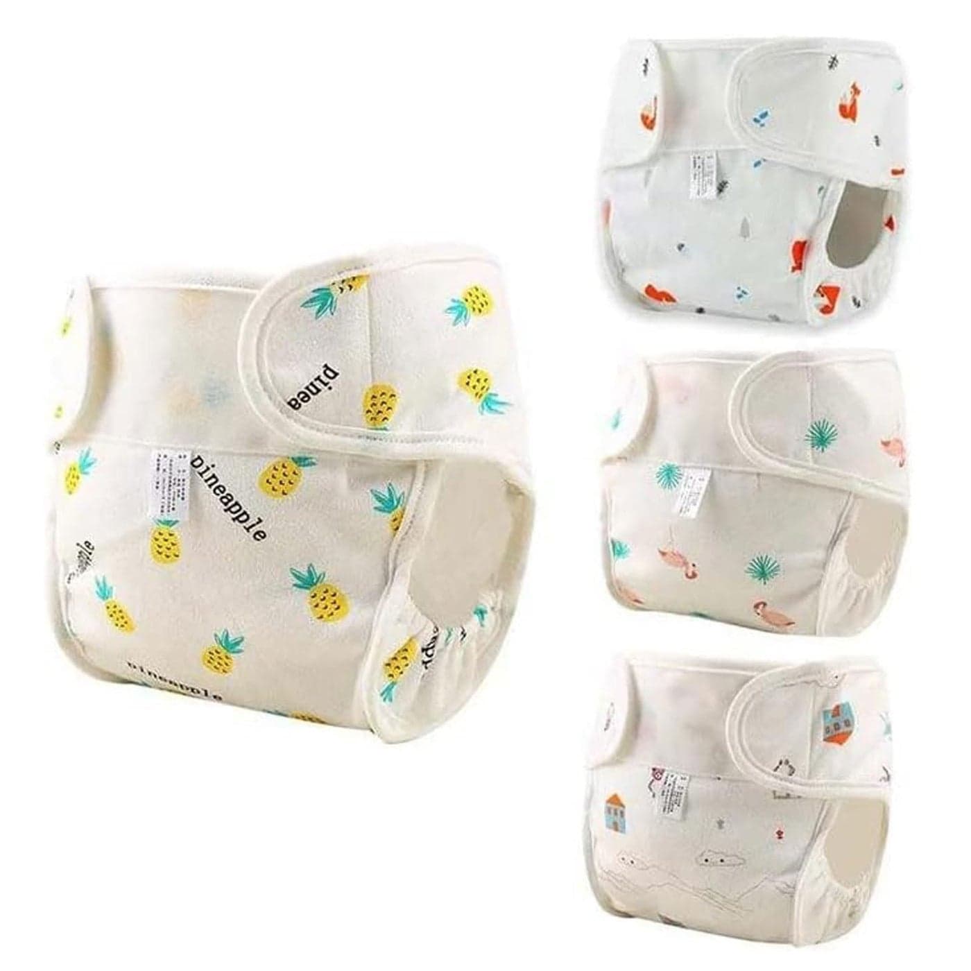 BABESIDE 4 PCS Baby Dolls Diapers Underwear for 1724 Inch Reusable Doll Diapers Reborn Babys Doll Accessories Fits Baby Doll