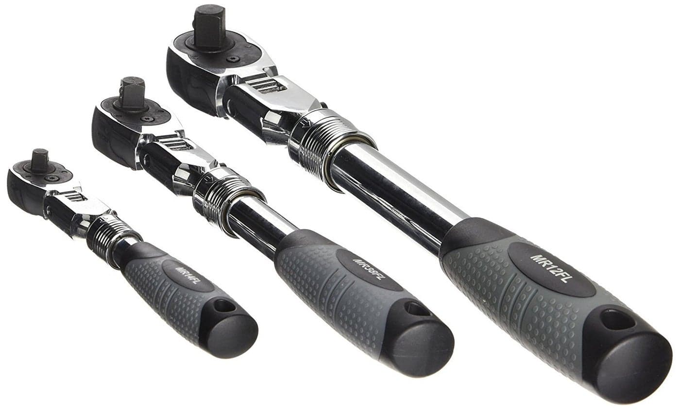 EZRED MR482FL 3Piece Extendable Ratchet SetSilver