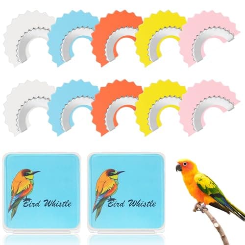 Sonwyoung 10 Pcs Bird Whistle for Adults 5 Colors Wacky Whistle Tongue Warbler Caller Fools Day Funny Bird Caller Original Magic Tweeting Noisemaker Toys Tricks Gag for Gift April Fools Day Prank