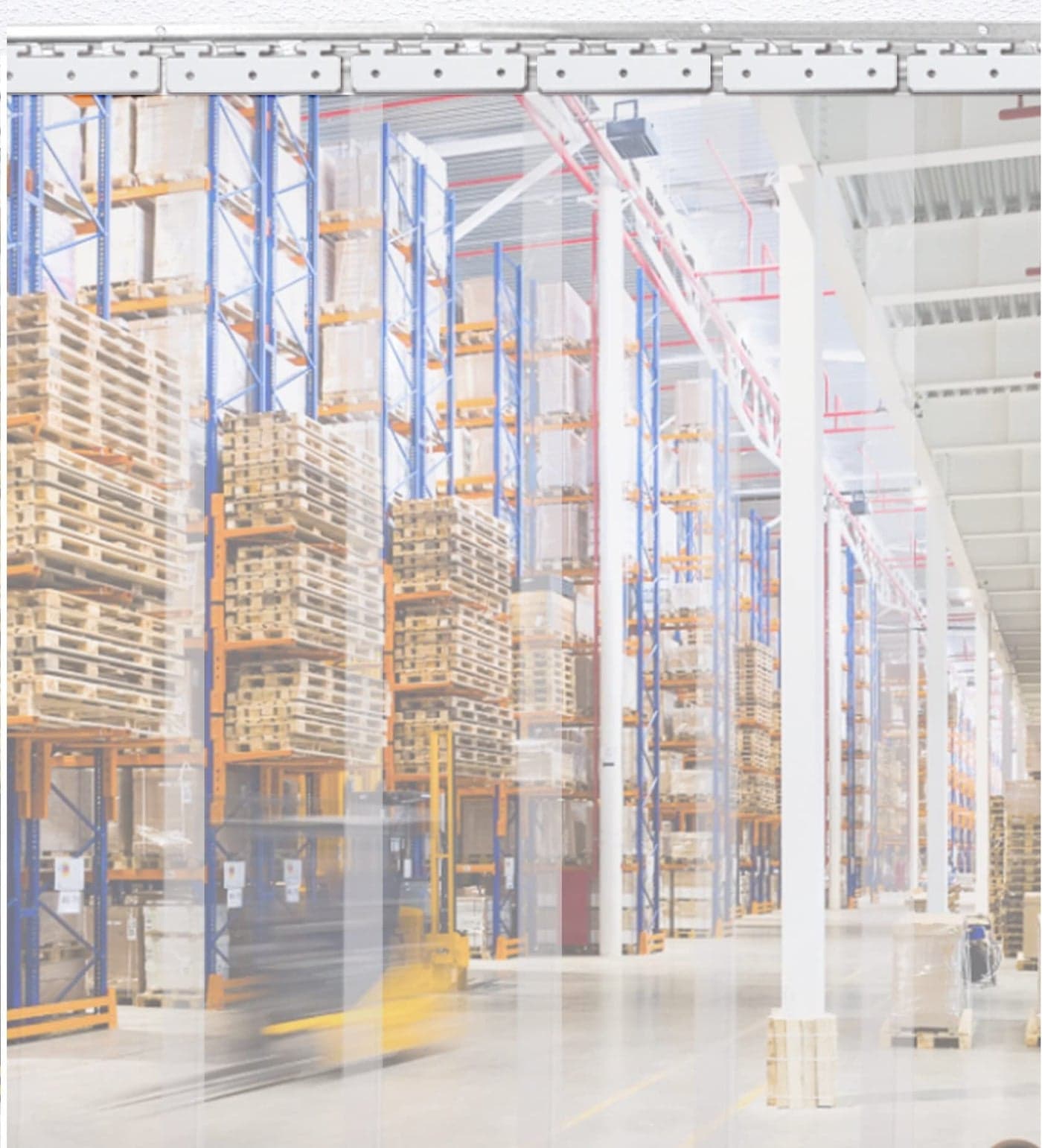 Ezcasch W4' X H7' Vinyl Strips 0.08 Inch Thickness, 8PCS Door PVC Strip Curtain Kit Clear Plastic Strips Freezer Curtains for or Winter, Freezer, Cooler, Warehouse Commercial Doors(48" W x 84" L)