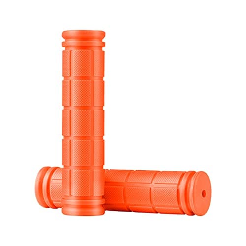 MSDADA Bicycle Handlebar Grips, Non-Slip Rubber Handle Bike Grips for Kids Bike BMX MTB Scooter Mountain Road Cruiser Boys Girls Bike (Orange)