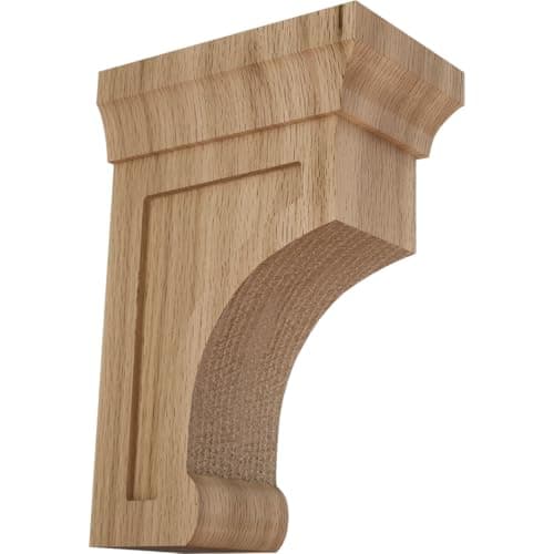 Ekena Millwork BKTW02X04X06GORO Small Gomez Wood Wood Brackets, 2 1/2"W x 4"D x 6"H , Red Oak