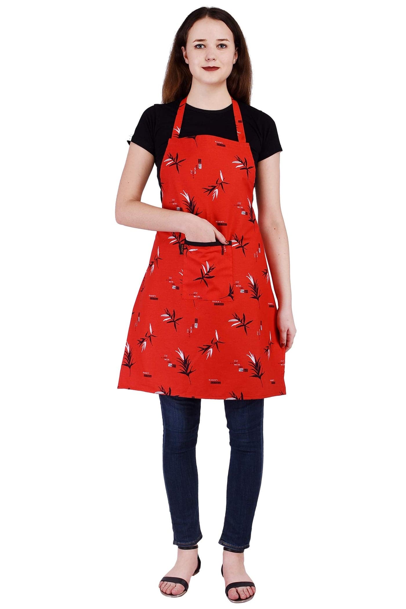 Tolexo Cotton Free size Waterproof Kitchen cooking Unisex Apron (Red) Proudly Made in India