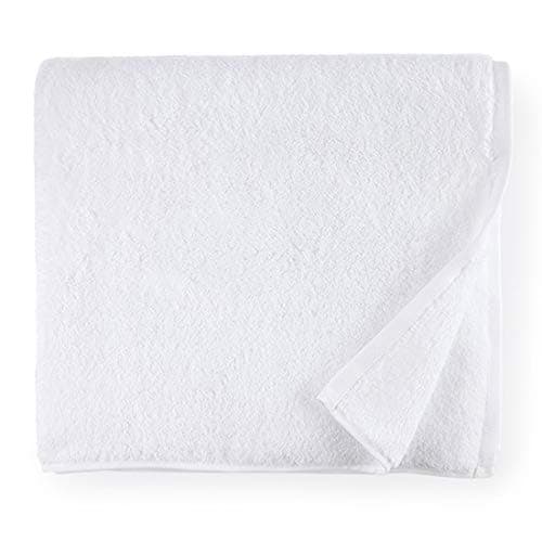 Sferra Sarma Bath Towel 30" x 60" - 650 GSM, 100% Turkish Combed Cotton - Elegant Solid Design Towel - Super Soft, Ultra-Absorbent, and Quick Dry Towels for Bathroom - White