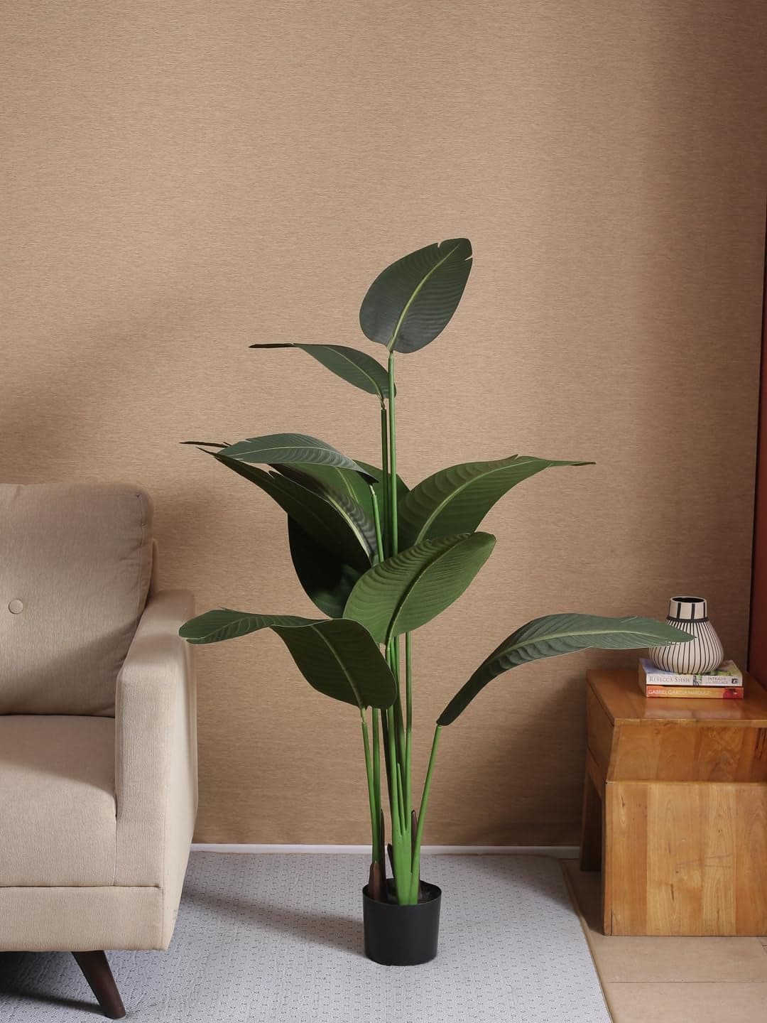 Home Bloom Artificial Bird of Paradise Plant Fake Plants Tall Tall Plants for Living Room Decor Artificial Plants Indoor Faux Plants Indoor Tall AKE Plants Indoor Banana Tree Plant 5 FEET