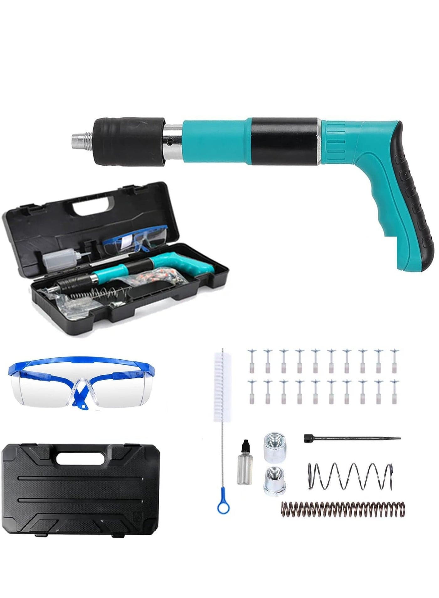 Heavy-Duty Direct Fastening Tool Kit – Professional Concrete & Steel Fixing System with Carry Case & Ergonomic Handle
