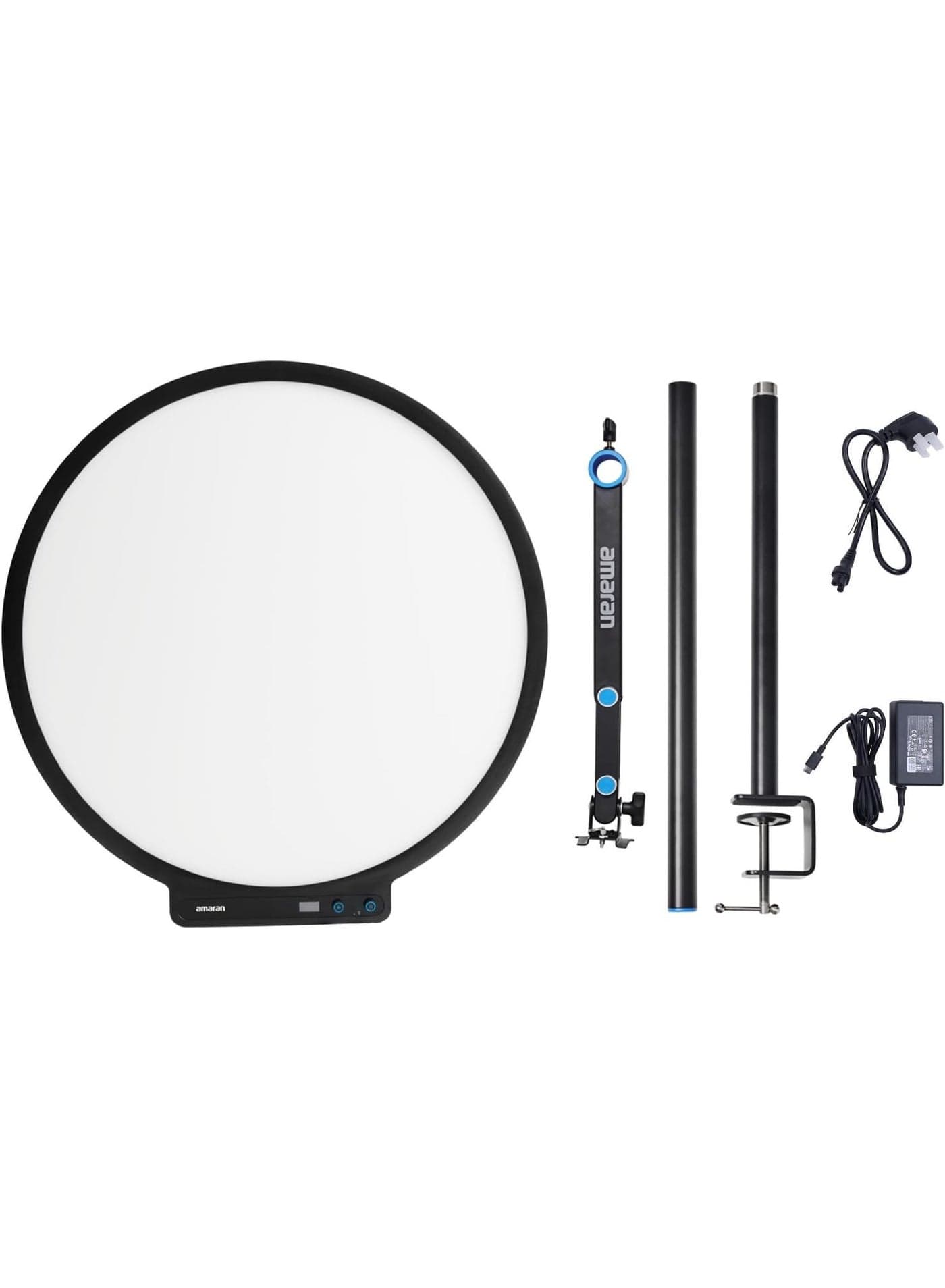 Amaran Verge Max 22-Inch Bi-Color LED Light Panel – Professional Creator Light with 2700K–6500K, USB-C PD Power, CRI 96/TLCI 98, App Control, Desk Clamp Stand, Continuous Lighting for Streaming & Content Creation(Charcoal) Amaran Verge Max Charcoal Kit