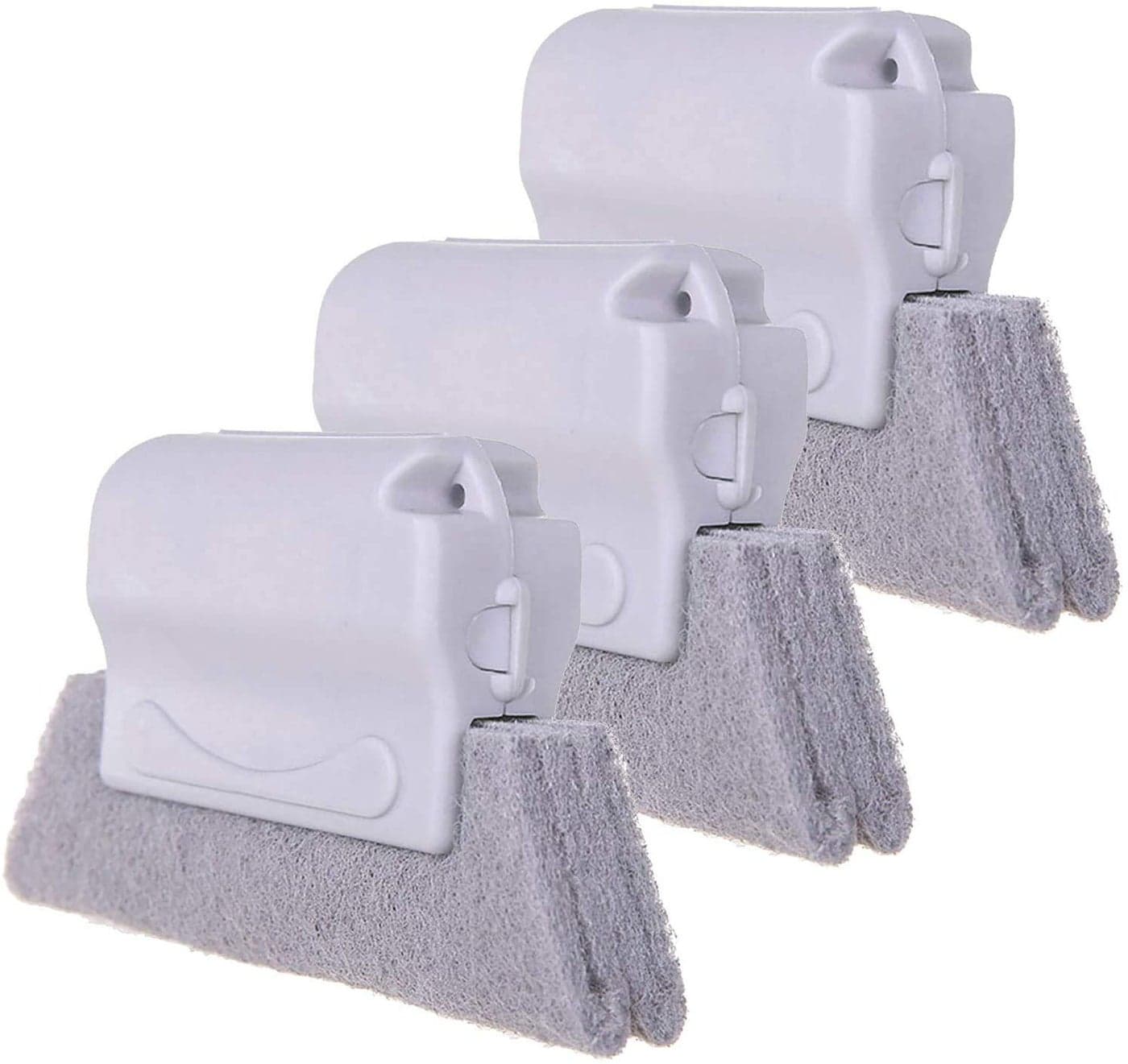 Groove Gap Cloth Window Door Track Multifunctional Cleaning Brush Color BeigeGrayBlue Random Color Matching3PCS