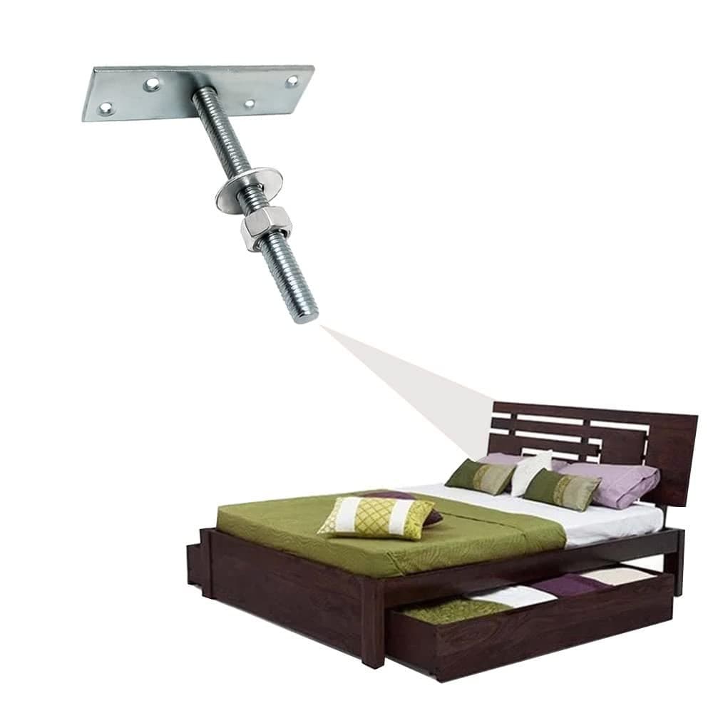 VOLO Bright Zinc Bed Fitting for Bed Box Bed Box T Type Bolt Bed Fitting 4 pcs 1 SetMild Steel