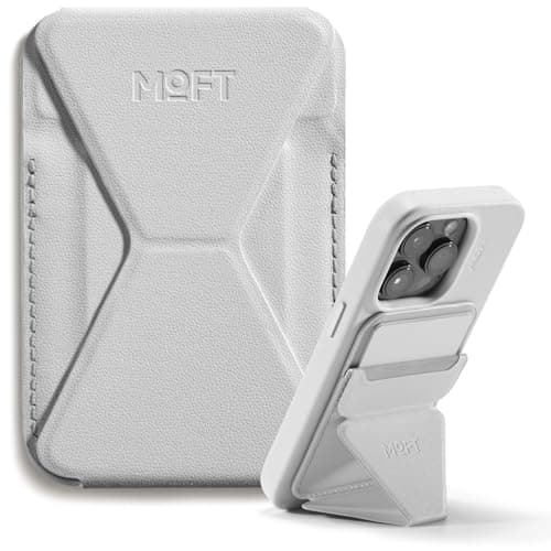 MOFT Magnetic Wallet Stand Compatible with iPhone 17/16/15/14/13/12 Series, Angle Adjustment & Magsafe Compatible MOVAS Phone Stand,Misty Cove