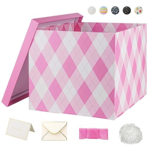YINUOYOUJIA Large Gift Box 12x12x10InchesPink Gift Boxes with Lids for PresentsCute BoxBirthday Gift BoxGift Packaging for Valentines DayMothers DayChristmasAnniversaries