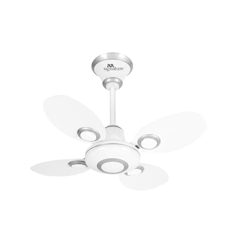 RR Signature Petalaire 600MM High Speed, High Air Delivery with 4 Blades, Designer Small Ceiling Fan for Kitchen, Home and Office, Suitable for Compact Spaces (White)