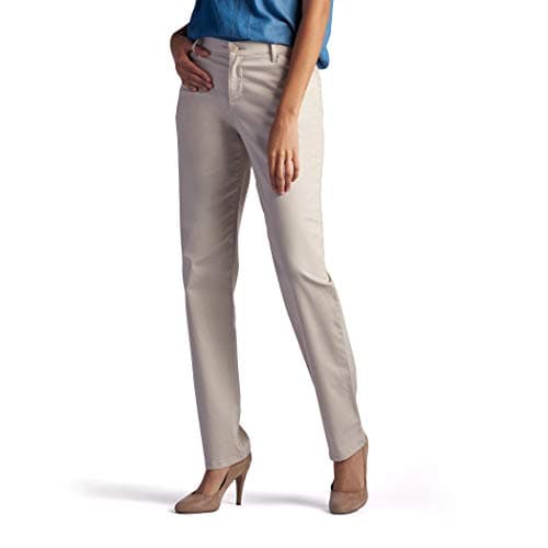 Lee Women's Relaxed Fit All Day Straight Leg Pant Parchment 14 Short US