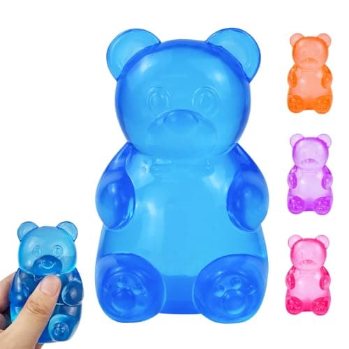Stress Bear Taba Squishy BallsBear Toy Taba Squishy Toys for Kids Stress Relief Squeeze Balls for Birthday Gifts Party FavorsBlue