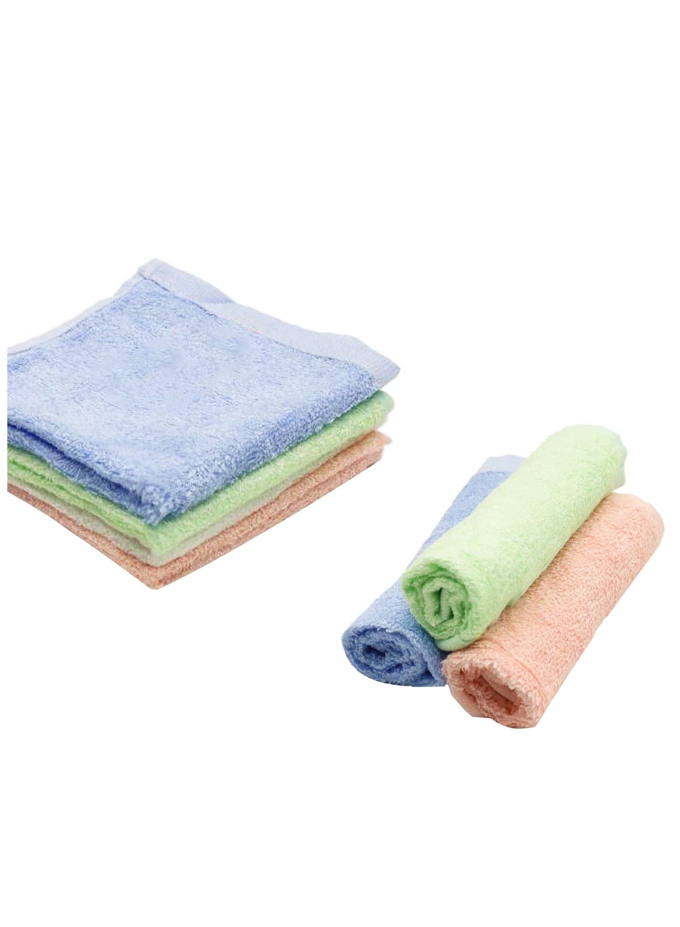Bamboo Face Cloth, Soft Flannels Wash Cloth Face Towels , Reusable Soft Bamboo Wash Cloths 4 Pcs