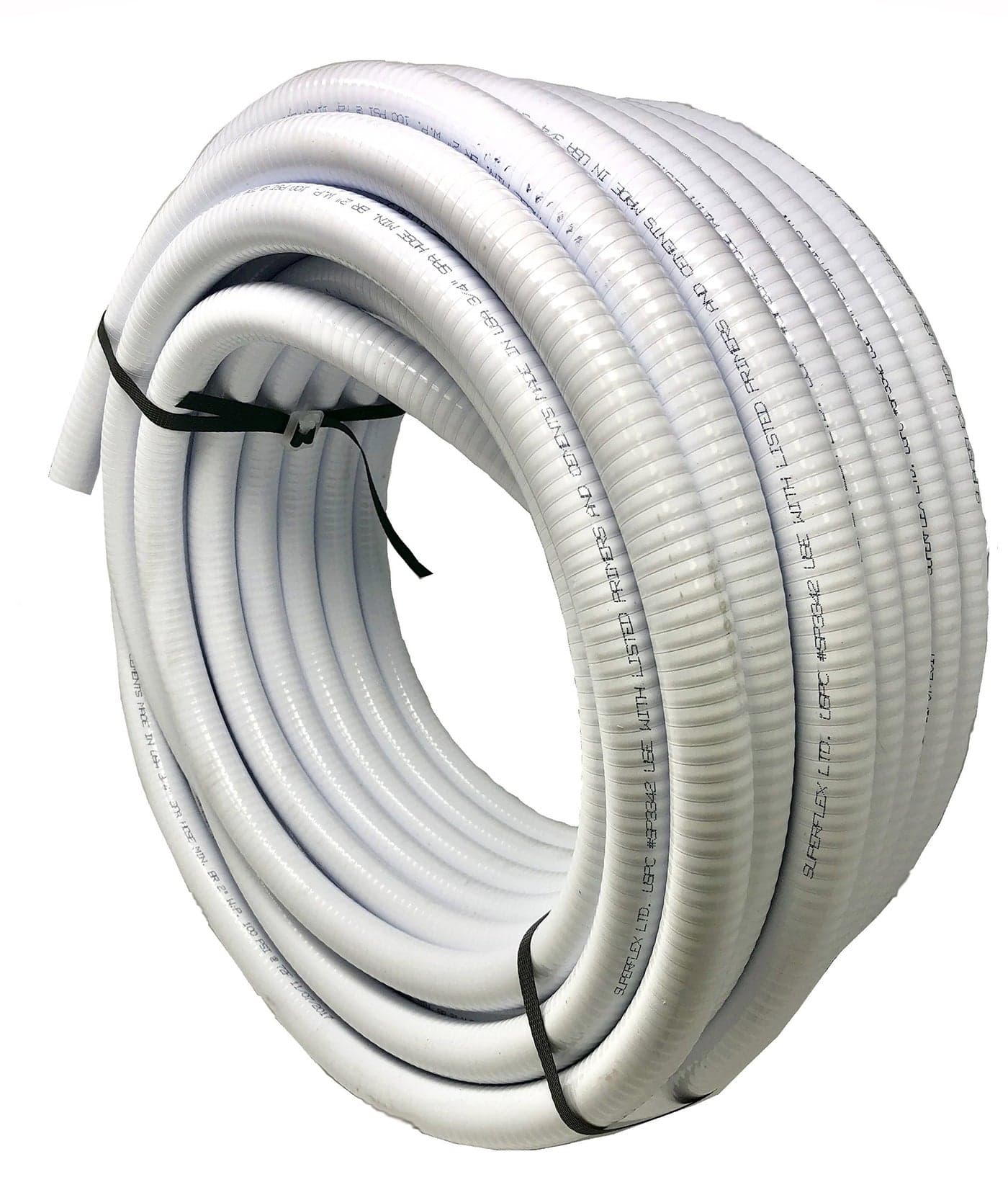 Sealproof 2" Dia Flexible PVC Pipe, Pool and Spa Hose, Schedule 40 Tubing, Made In USA, 2-Inch, 25 FT, White