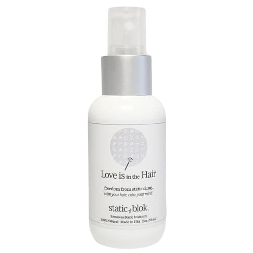 Static Blok AntiStatic Spray for Hair Instantly Eliminate Static Cling Shocks Flyaways LongLasting AllDay Freshness works on Natural and Synthetic Wigs 2oz Travel Size