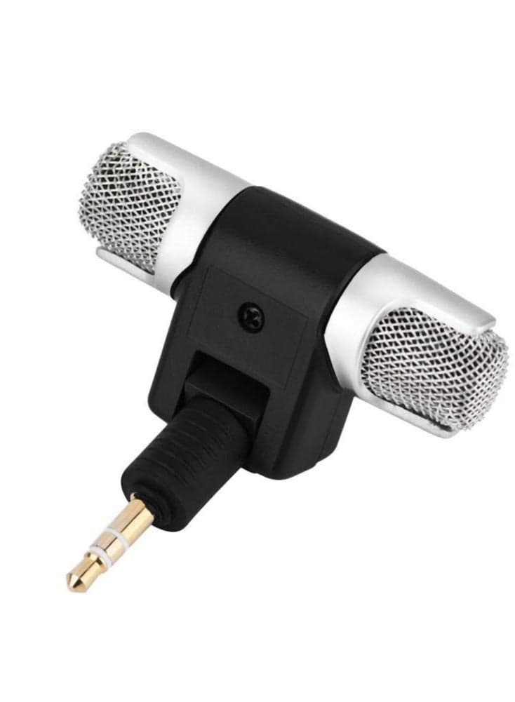 Mini Stereo Condenser Microphone, Omnidirectional Microphone with 3.5mm Gold-plating Plug Jack for PC Laptop MD Camera