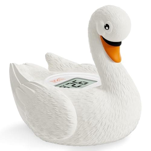 b&h Baby Bath Thermometer, Swan Digital Infant Bathtub Thermometer - Reliable Temperature Readings - Easy to Read Screen - Waterproof, Safe Floats in Water Toy, Newborn Must Haves