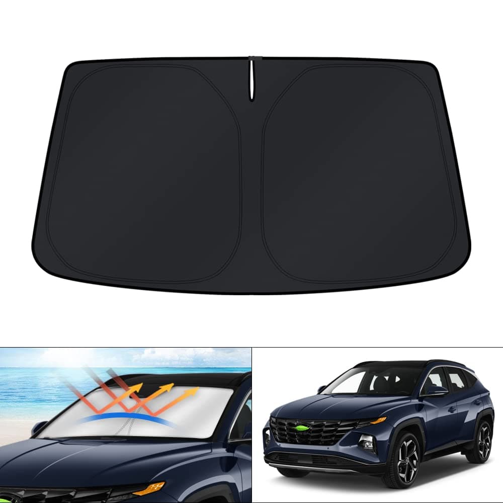 KUST Windshield Sun Shade for Hyundai Tucson Accessories 20162025 2026 Window Sunshade Sun Visor Protector Foldable Blocks UV Rays Keep Your Car Cooler