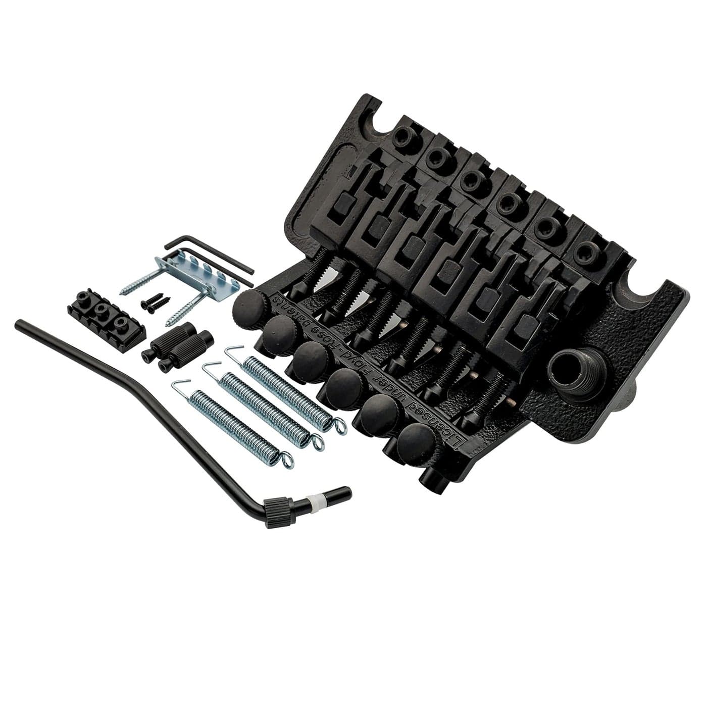 Musiclily 54mm Electric Guitar Double Locking Tremolo System Bridge for Floyd Rose Style Guitar Replacement, Black