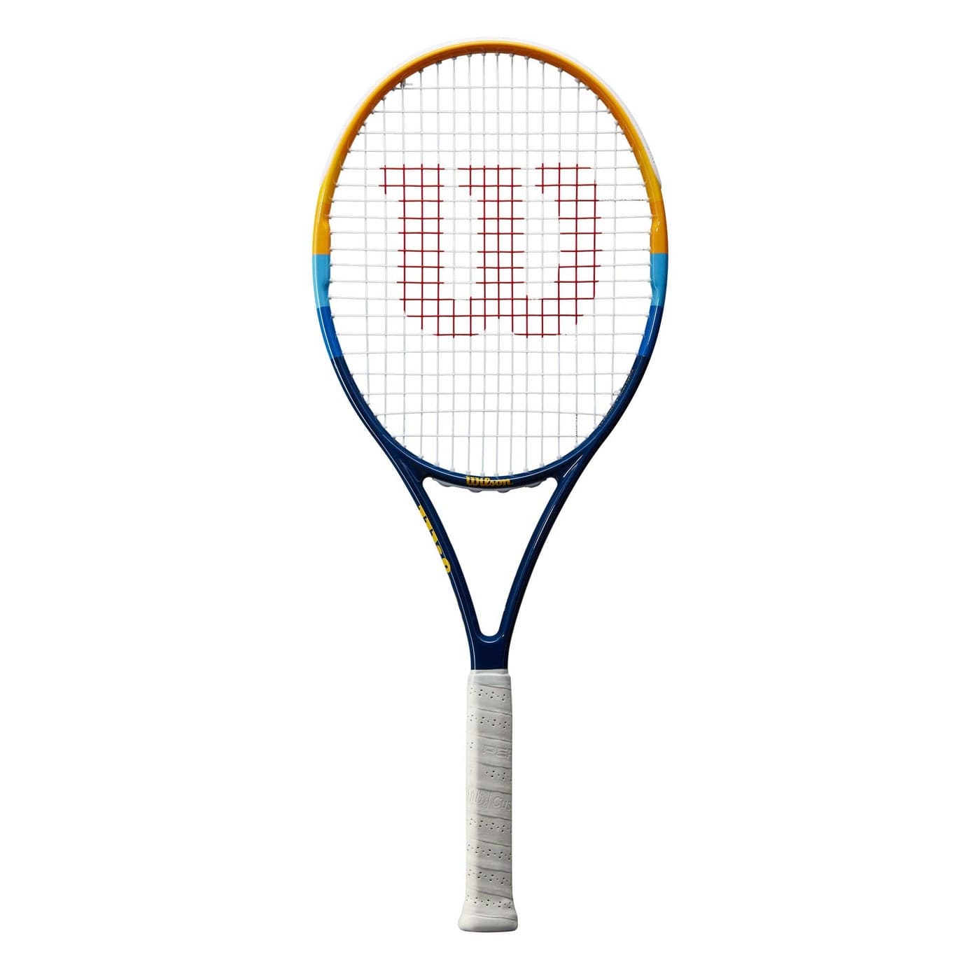 Wilson Profile Adult Recreational Tennis Racket - Grip Size 3 - 4 3/8", Blue/Orange