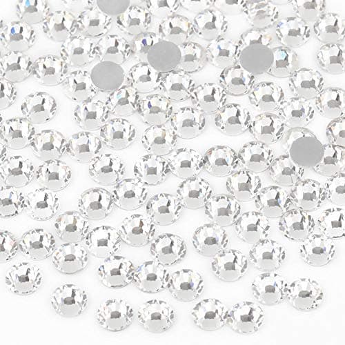Beadsland 2880pcs Flat Back Crystal Rhinestones Round Gems for Nail Art and Craft Glue Fix, Crystal,SS4,1.5-1.7mm