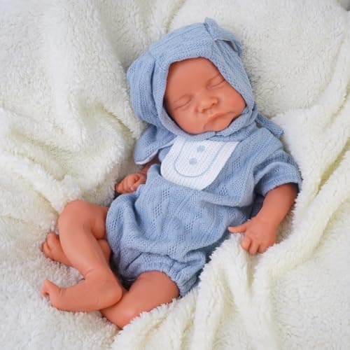 KUICEO Full Silicone Reborn Baby Dolls17 Inch Realistic Newborn Anatomically Correct Boy with Realistic Blood Vessels and SkinSilicone Full Body Lifelike BabyGreat Gift for Childrenwith Gift Box