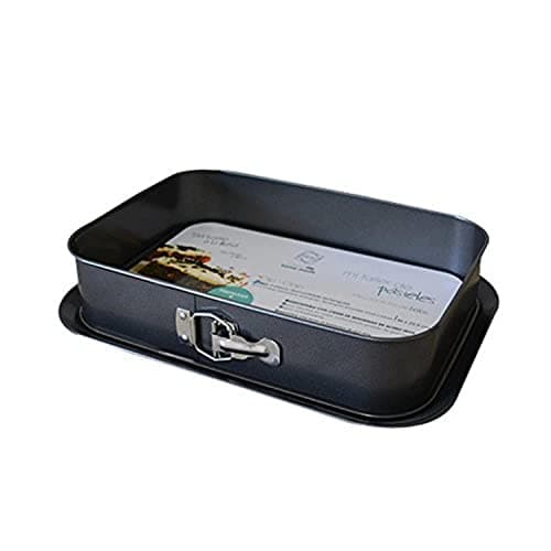 meleg otthon Springform Pan Cheesecake Pan Leakproof Cake Pan Bakeware Rectangle Nonstick Removable Bottom Black 10.6"D x 15.4"W x 3"H